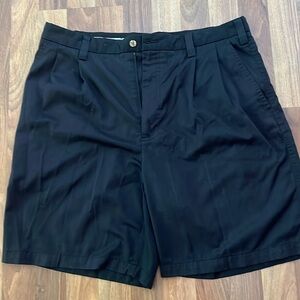 Black bamboo blend shorts
